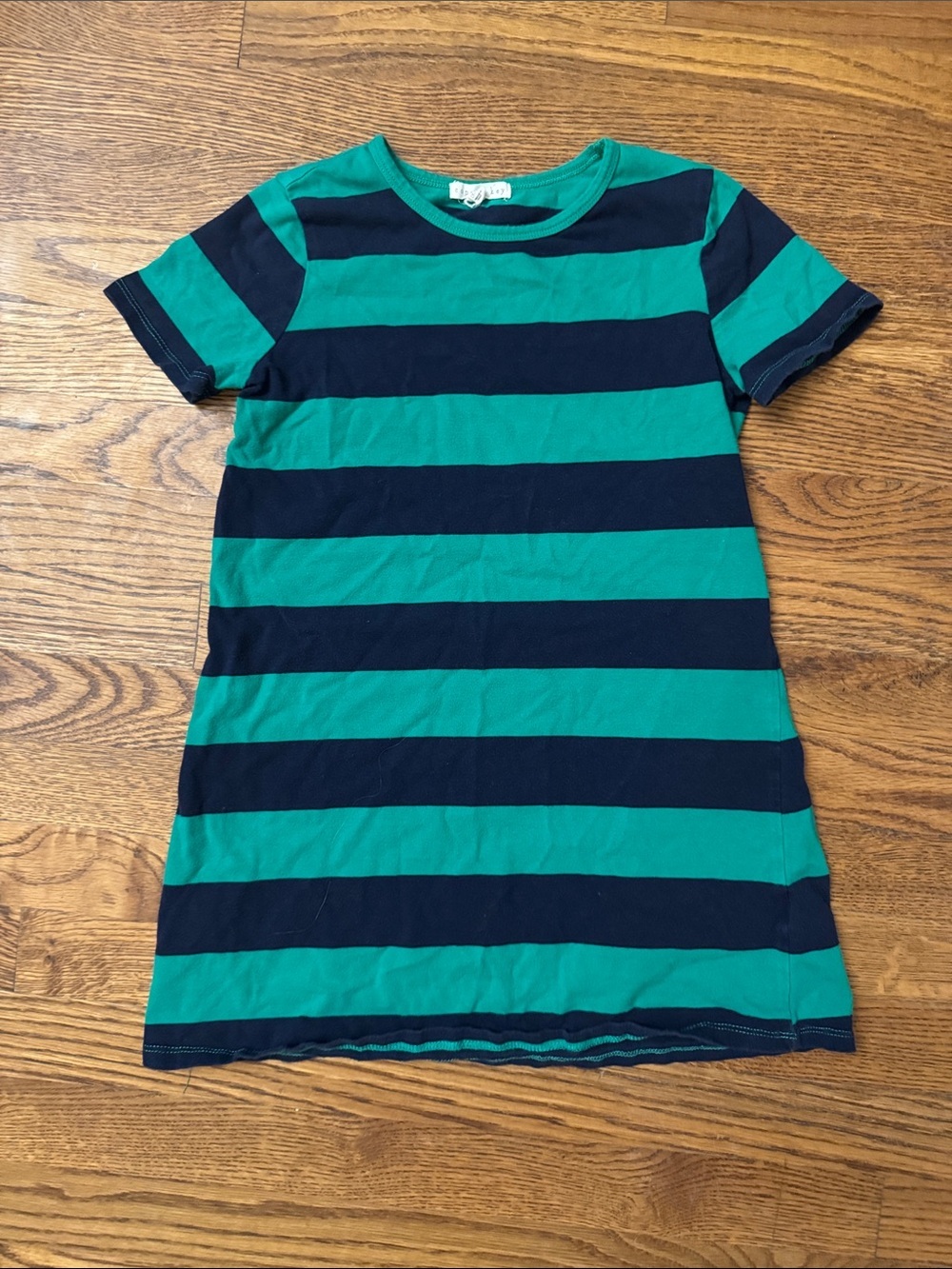 Copper Key Green & Navy Striped Tee Dress size Medium (8-10)